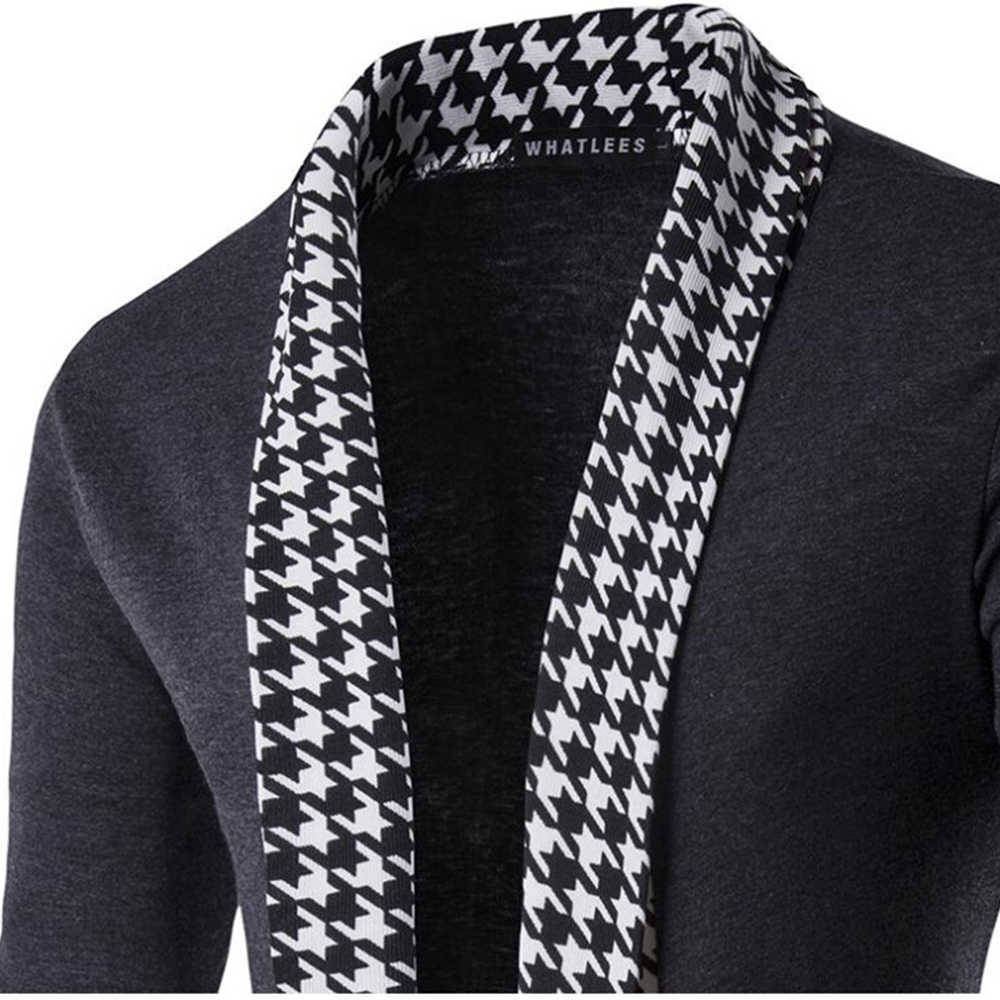 Covrlge Autumn Winter Classic Cuff Knit Cardigan Men's Sweaters High Quality Men Knitted Coats Male Knitwears MZL046 211018