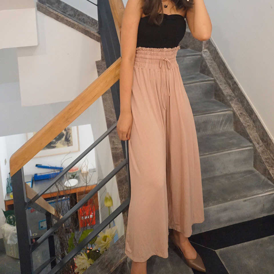 WOMENGAGA Spring Summer Women's Simple Leisure High Waist Wide Leg Pants Loose And Tight Thin Trousers 88YY 210603