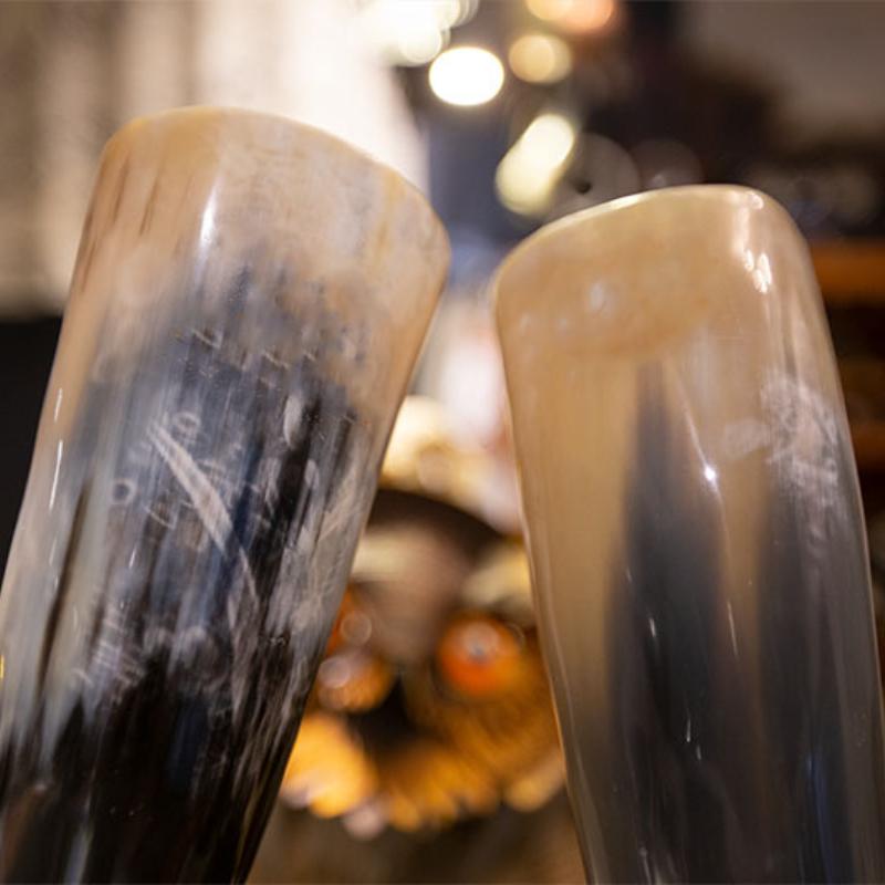 Mugs Handicrafts Real Viking Drinking OX Horn Mug Stand Cups Home Ale Beer Wine Whisky Goblet Chalice Tankard Vessels Handmade Bea8141809