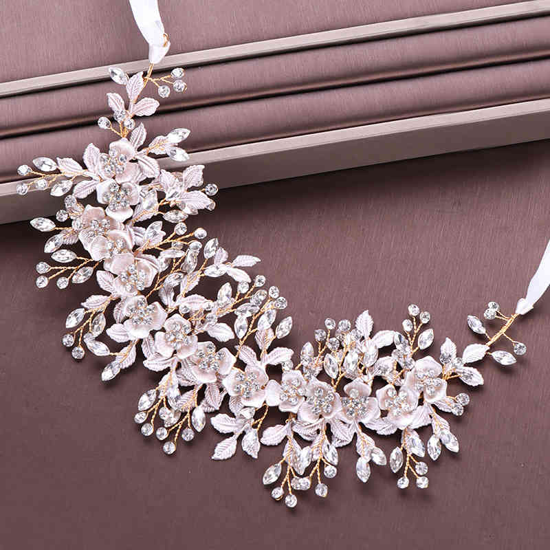 Wedding Hair Jewelry Accessories Tuan Ming Headdress White Leaf Band Selling Bride Dress Princess