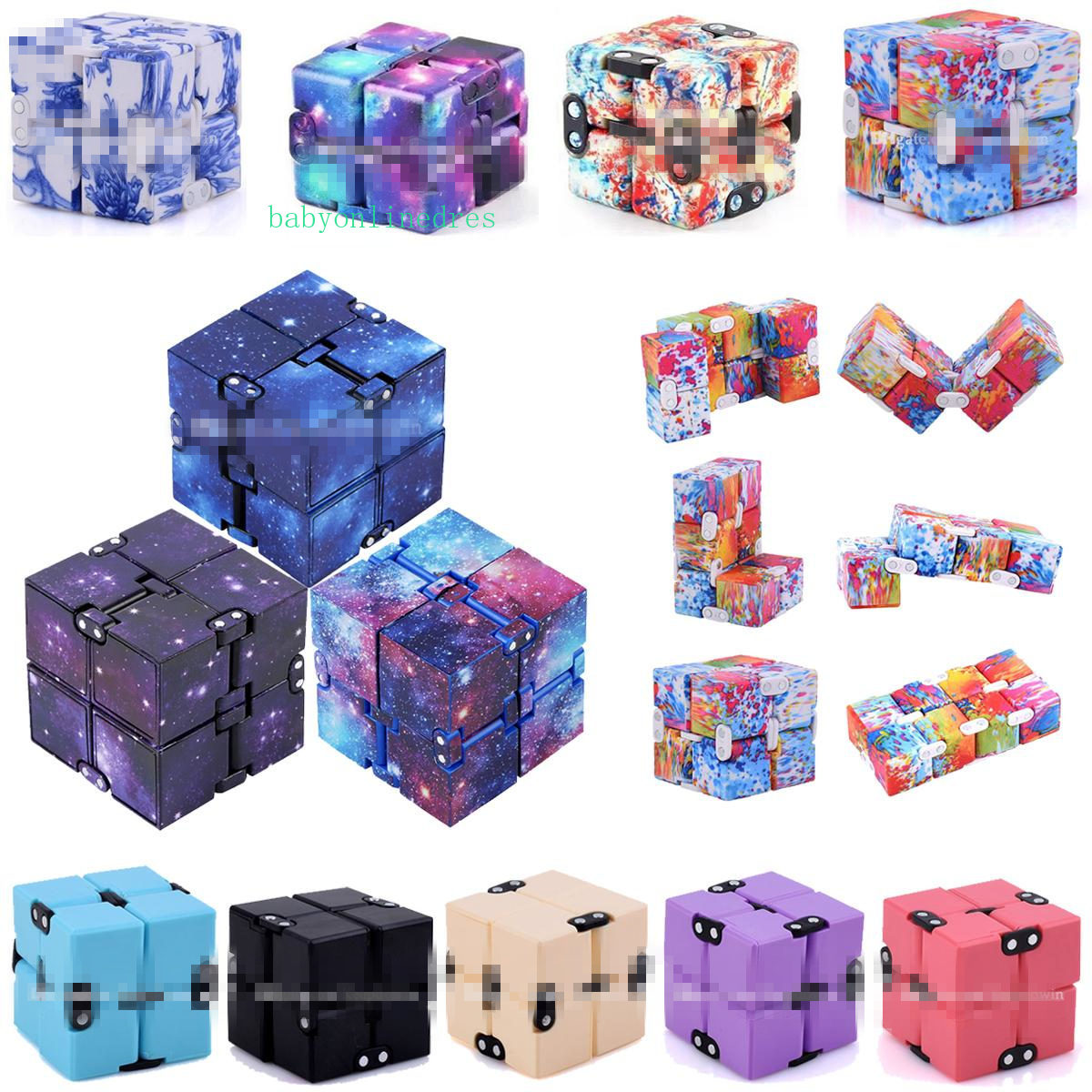 2021 DHL Infinity Magic Cube Creative Galaxy Fidget toys Antistress Office Flip Cubic Puzzle Mini Blocks Decompression Toy In Stock