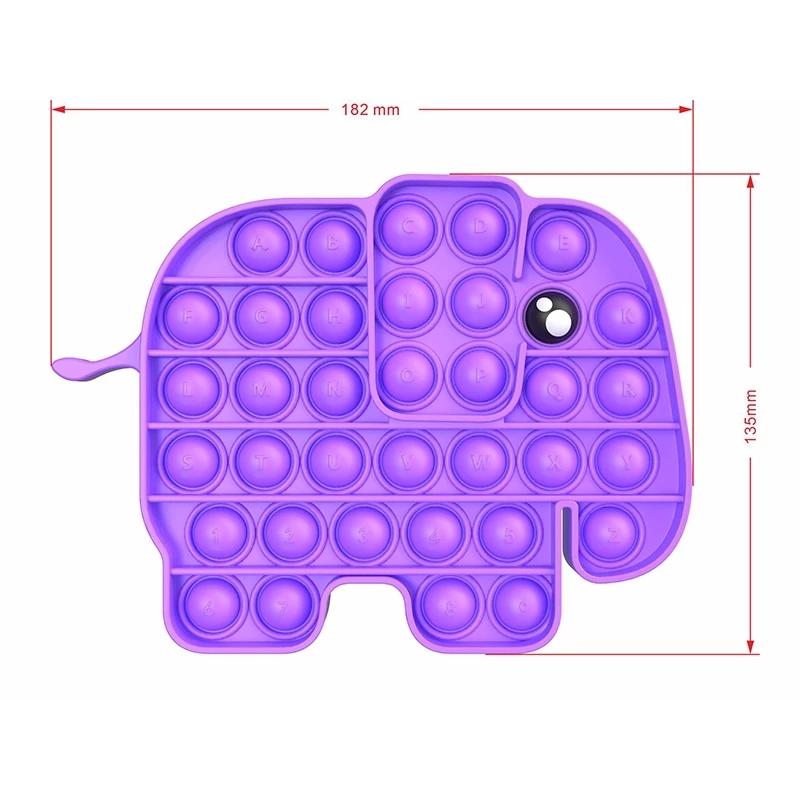 Push Bubble Fidget Toys Ice Cream Guitar Elephant Duck Turtle Autism Needs Anti-Stress Relief Toy Adult Gift for Kids