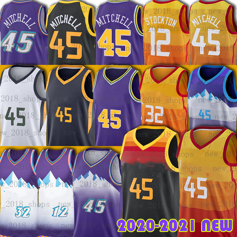 

Donovan Mitchell Basketball Jersey Rudy 27 Gobert Karl 32 Malone Utahs John 12 Stockton Kyle 26 Korver Retro Mike 10 Conley Ricky 3 Rubio Joe 2 Ingles, Men jersey