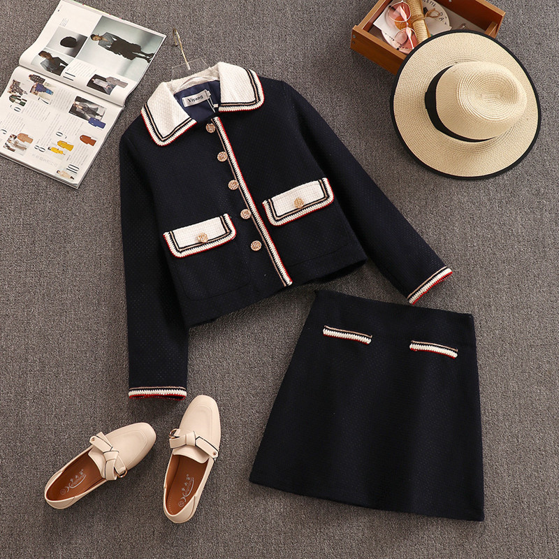 skirt High Quality Winter Vintage Two Piece Women Single Breasted Pockets Tweed Jacket Coat + Mini Set Ensemble Femme TZVS, Black
skirt High Quality Winter Vintage Two Piece Women Single Breasted Pockets Tweed Jacket Coat + Mini Set Ensemble Femme TZVS, Black