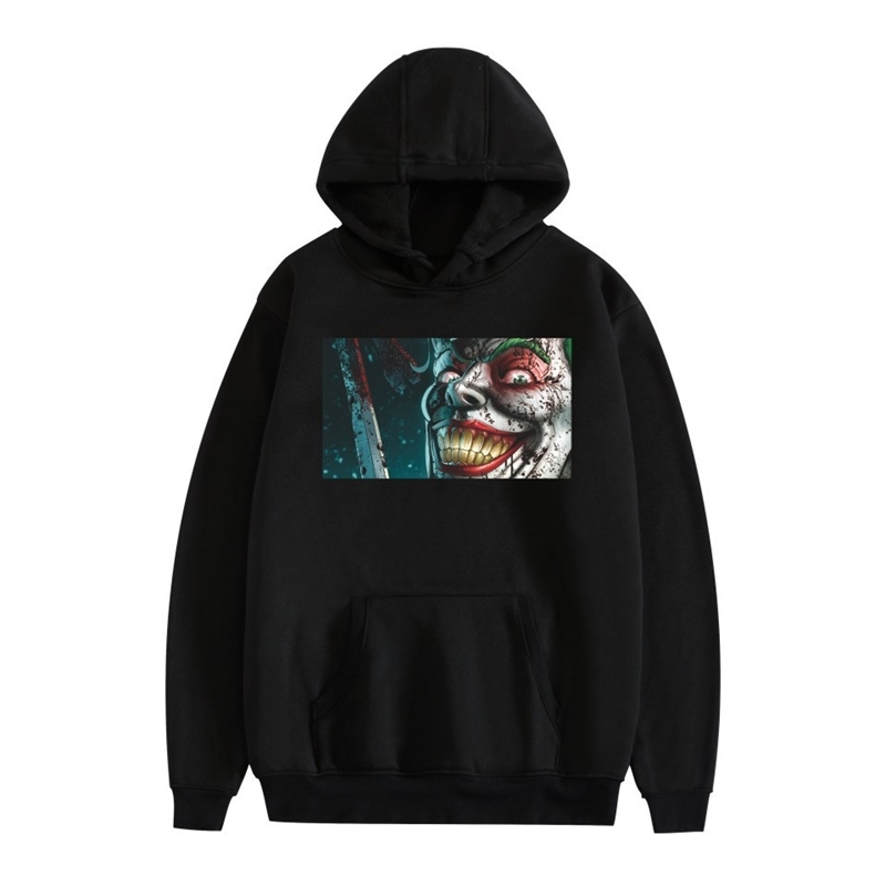2020 new clown haha Joker men's and women's fashion casual Hooded Sweater1, Black
2020 new clown haha Joker men's and women's fashion casual Hooded Sweater1, Black