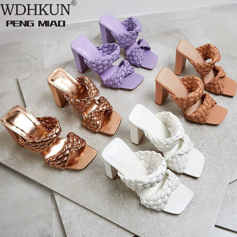 Sandals Leather Braided High Heel Women Runway Party Shoes Woman Cross Wove Folds Mules Sexy Thin Slippers H423, Black
Sandals Leather Braided High Heel Women Runway Party Shoes Woman Cross Wove Folds Mules Sexy Thin Slippers H423, Black