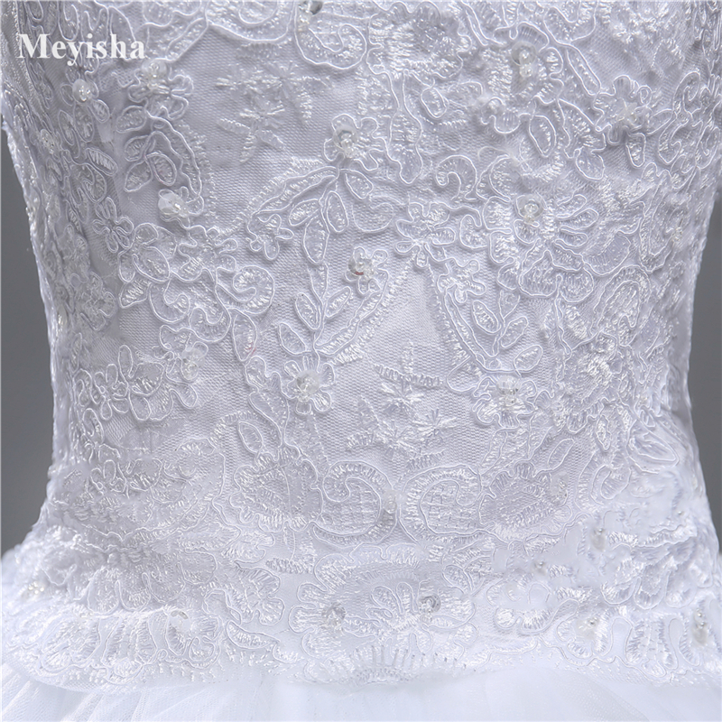 ZJ9022 White Ivory Wedding Dress Ball Gown Bridal Dresses Sweetheart Lace Custom Made Plus Size