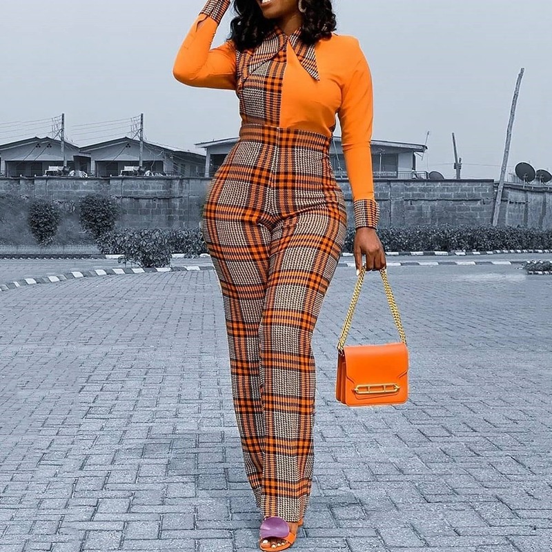 Long Sleeve Plaid Jumpsuit Women Office Ladies Spring Autumn Party Club Patchwork Loose Straight Rompers Solid Playsuits 2XL, Yellow
Long Sleeve Plaid Jumpsuit Women Office Ladies Spring Autumn Party Club Patchwork Loose Straight Rompers Solid Playsuits 2XL, Yellow