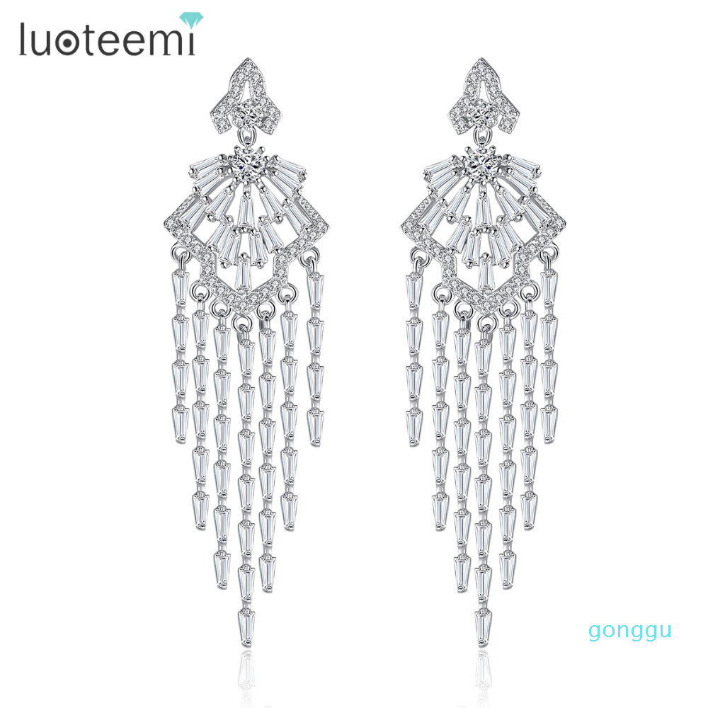 wholesale Luxury Bridal Geometric Cubic Zirconia Tassel Wedding Chandelier Dangle Earrings For Women Boucle D'oreille Pendientes
wholesale Luxury Bridal Geometric Cubic Zirconia Tassel Wedding Chandelier Dangle Earrings For Women Boucle D'oreille Pendientes