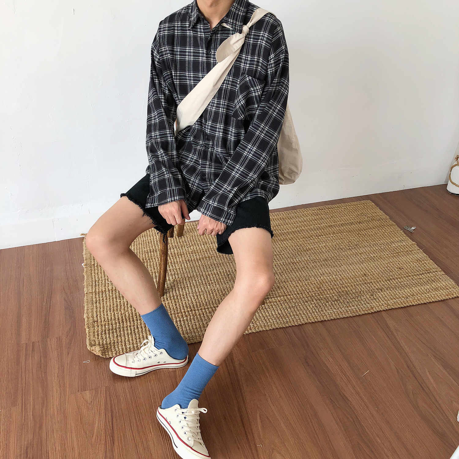 IEFB men's wear vintage long sleeve plaid shirts spring chic classic casual loose blouse tops 9Y6704 210524