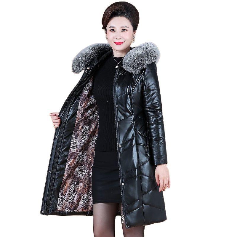 Women's Leather & Faux Winter Pu Parka Women Down Cotton Jacket Plus Velvet Fur Collar Coat Female Thicken Warm Mid Long OuterwearR1674[blac, Black
Women's Leather & Faux Winter Pu Parka Women Down Cotton Jacket Plus Velvet Fur Collar Coat Female Thicken Warm Mid Long OuterwearR1674[blac, Black