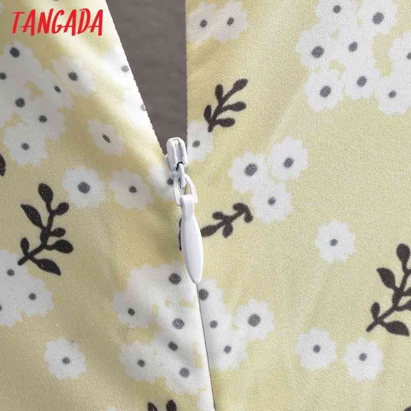 Summer Women Print French Style Long Short Sleeve Office Ladies Dress Vestidos 1F128 210416