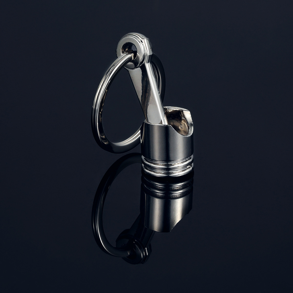 Mixed Colors Piston Turbo Brake Keychain Wheel Caliper Metal Keyfob Sleeve Bearing Spinning Auto Holder Car Engine Keyring