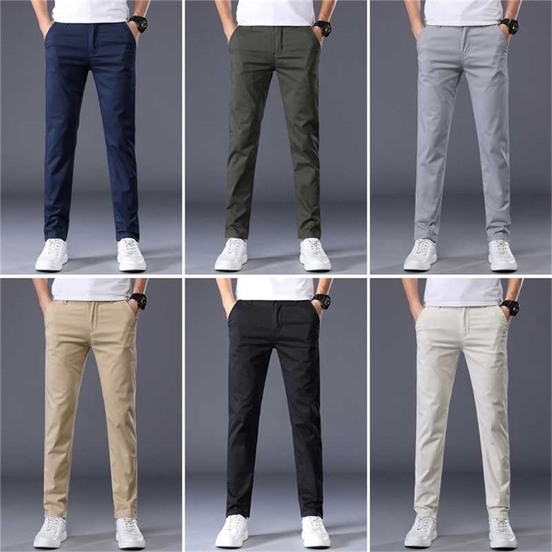 7 Colors Men's Classic Solid Color Summer Thin Casual Pants Business Fashion Stretch Cotton Slim Brand Trousers Male 211110, Khaki
7 Colors Men's Classic Solid Color Summer Thin Casual Pants Business Fashion Stretch Cotton Slim Brand Trousers Male 211110, Khaki
