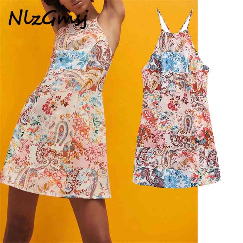 Print Halter Dres Sleeveless Straps Beach Chic Back Zip Backless Sexy Mini es Woman Vestido 05 210628, As picture
Print Halter Dres Sleeveless Straps Beach Chic Back Zip Backless Sexy Mini es Woman Vestido 05 210628, As picture