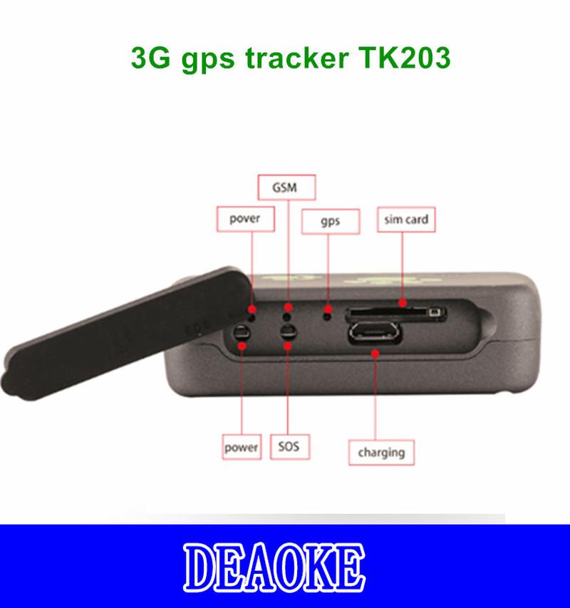 Car GPS & Accessories 3G TK203 MINI Pet Tracker Water-proof Dust-Proof Real-Time Tracking Device AGS Locator Motion Alarm Energy Saving