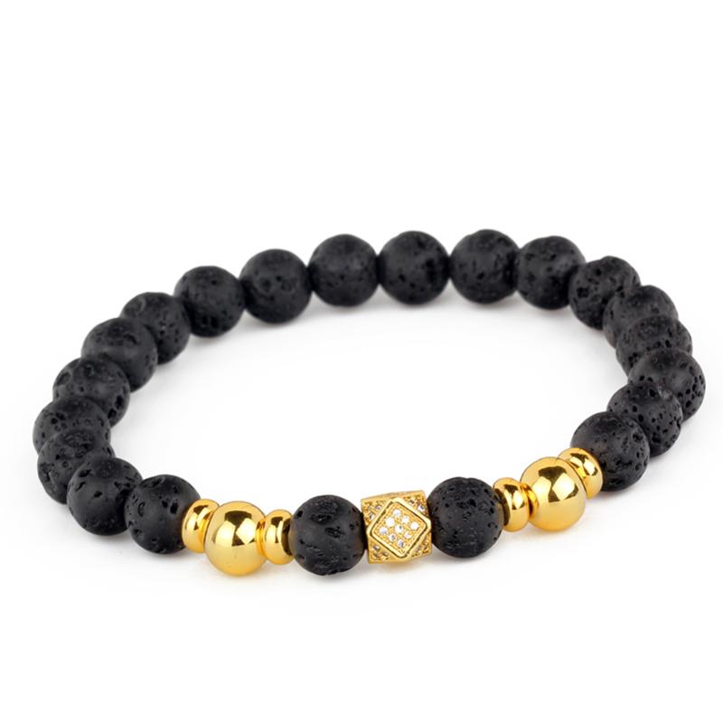 Beaded, Strands Natural Lava Stone Bracelets Paved Zircon Angular Beads Charm Jewelry Gift Strand Bracelet Customized Pulseira Women
Beaded, Strands Natural Lava Stone Bracelets Paved Zircon Angular Beads Charm Jewelry Gift Strand Bracelet Customized Pulseira Women