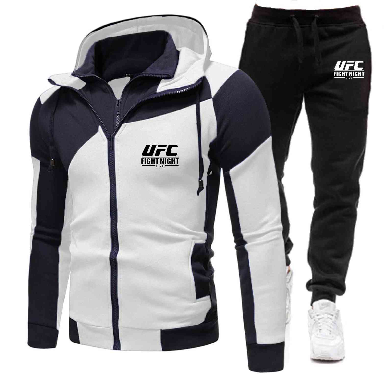 2021 New Fashion Sportswear Zipper Hoodie Casual Sports Men's Mma Hooded 2-piece Sweatshirt + Sweatpants, Gray
2021 New Fashion Sportswear Zipper Hoodie Casual Sports Men's Mma Hooded 2-piece Sweatshirt + Sweatpants, Gray