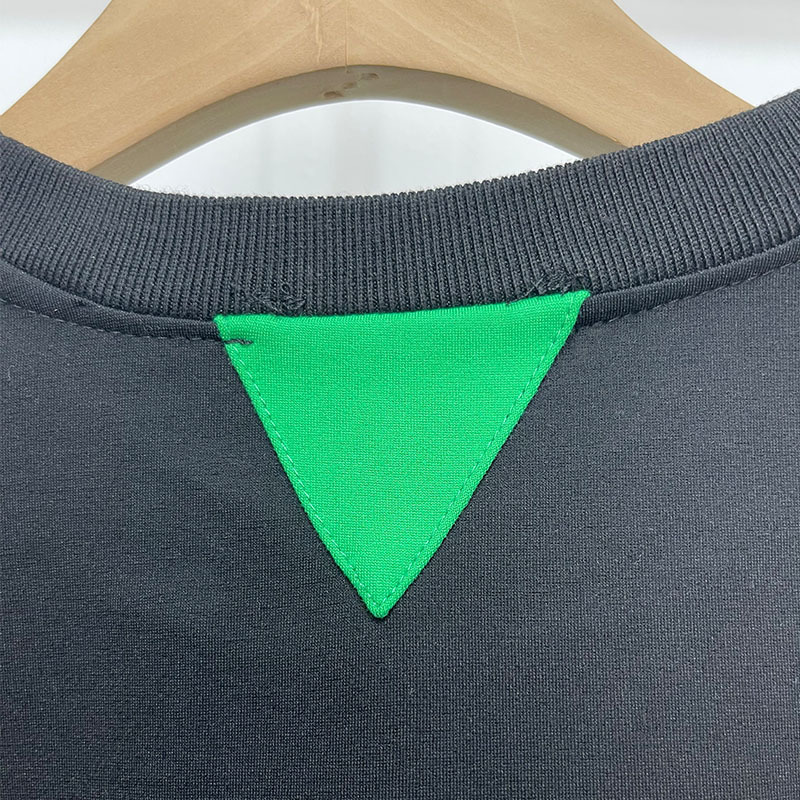 2021 Autumn Round Neck Hoodies Green Contrast Loose Slim Trend Top Women's Coat