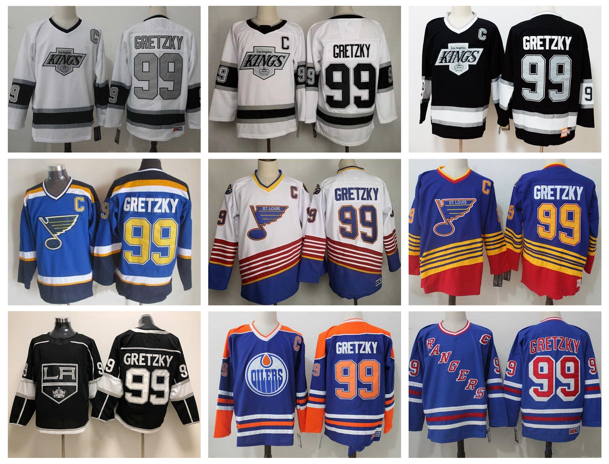 LA Los Angeles Kings CCM Vintage 99 Wayne Gretzky Jersey Mens Ice Hockey Jerseys York Rangers St. Louis Blues Edmonton Oilers Blue Black White, As pic
LA Los Angeles Kings CCM Vintage 99 Wayne Gretzky Jersey Mens Ice Hockey Jerseys York Rangers St. Louis Blues Edmonton Oilers Blue Black White, As pic