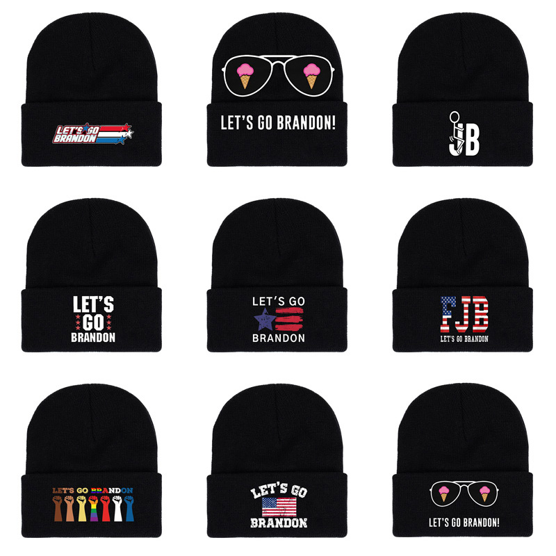 Let's Go Brandon Black Knitted Beanie Hat Woolen Cap for Men and Women Autumn and Winter Sports Caps
Let's Go Brandon Black Knitted Beanie Hat Woolen Cap for Men and Women Autumn and Winter Sports Caps