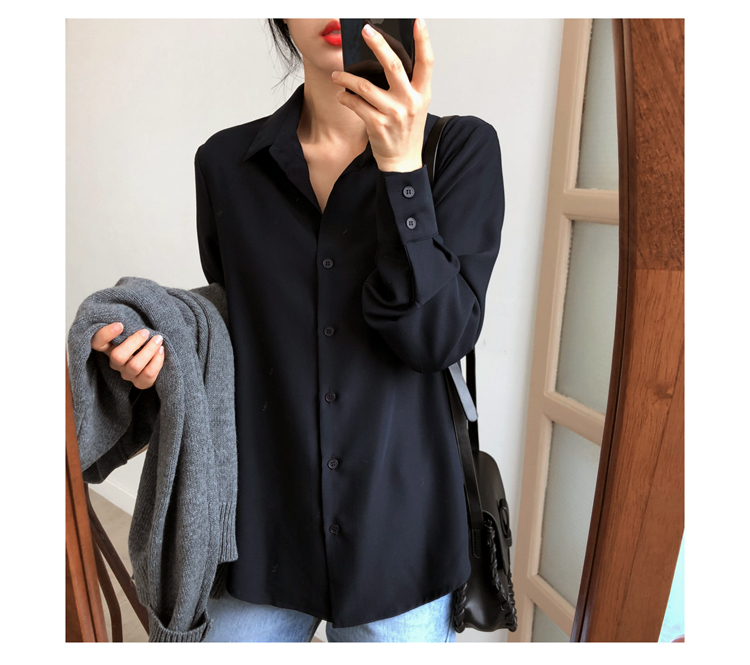 Office Lady Shirt and Blouse Korean Loose Chiffon s Plus Size Women Clothing Long Sleeve OL Style Blusas 6830 210506