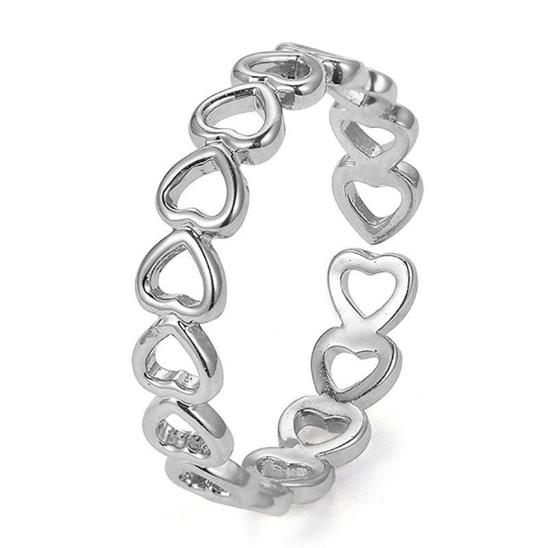 Cluster Rings Simple Hollow Love Heart Ring Jewelry Silver Open Adjustable Heart-shaped Gift Wedding Party Women Girl Design
Cluster Rings Simple Hollow Love Heart Ring Jewelry Silver Open Adjustable Heart-shaped Gift Wedding Party Women Girl Design