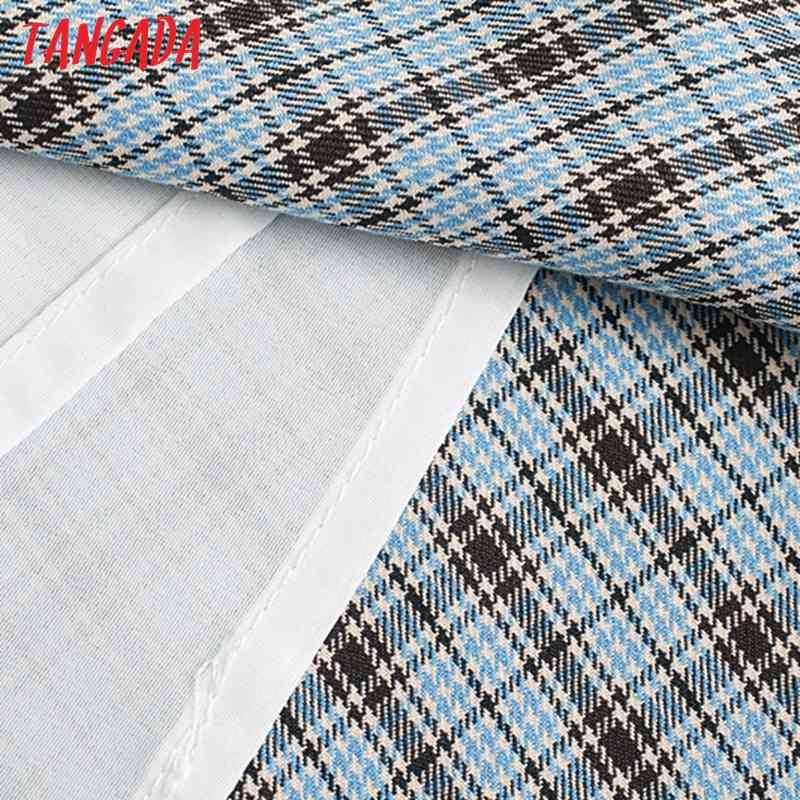 Women Plaid Print Skirts Faldas Mujer Zipper French Style Female Mini Skirt 8M18 210416