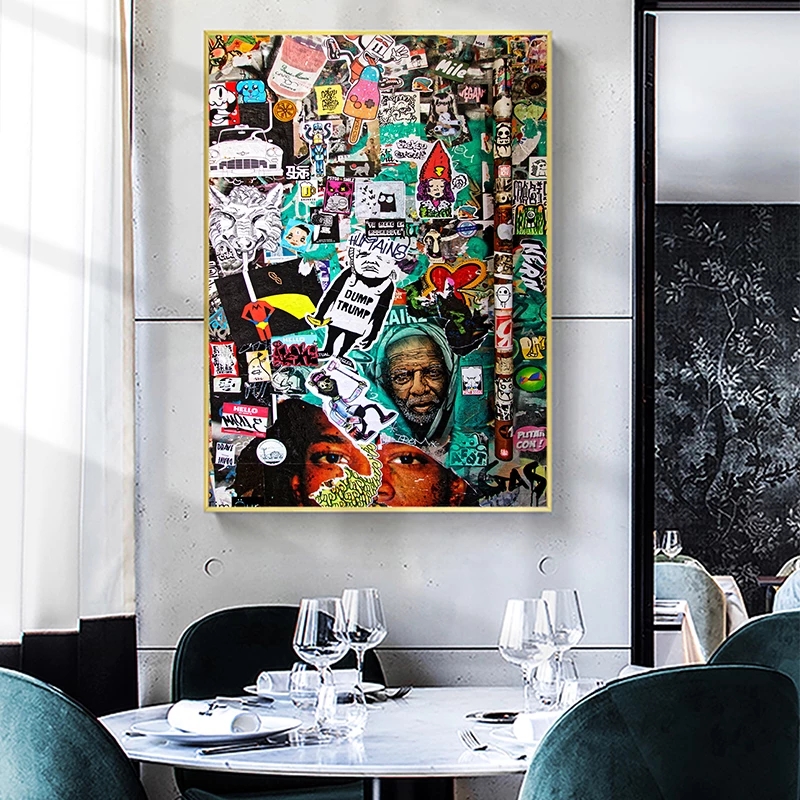 Posters And Prints Graffiti Modern Street Artist Canvas Painting Wall Art Picture Vintage Poster Cuadros Decorative Home Decor
