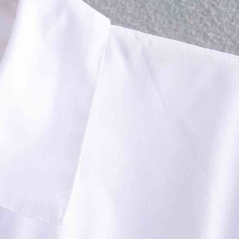 Women Elastic Waist White Office Blouse Female Long Sleeve Shirt Casual Lady Loose Tops Blusas S8710 210430