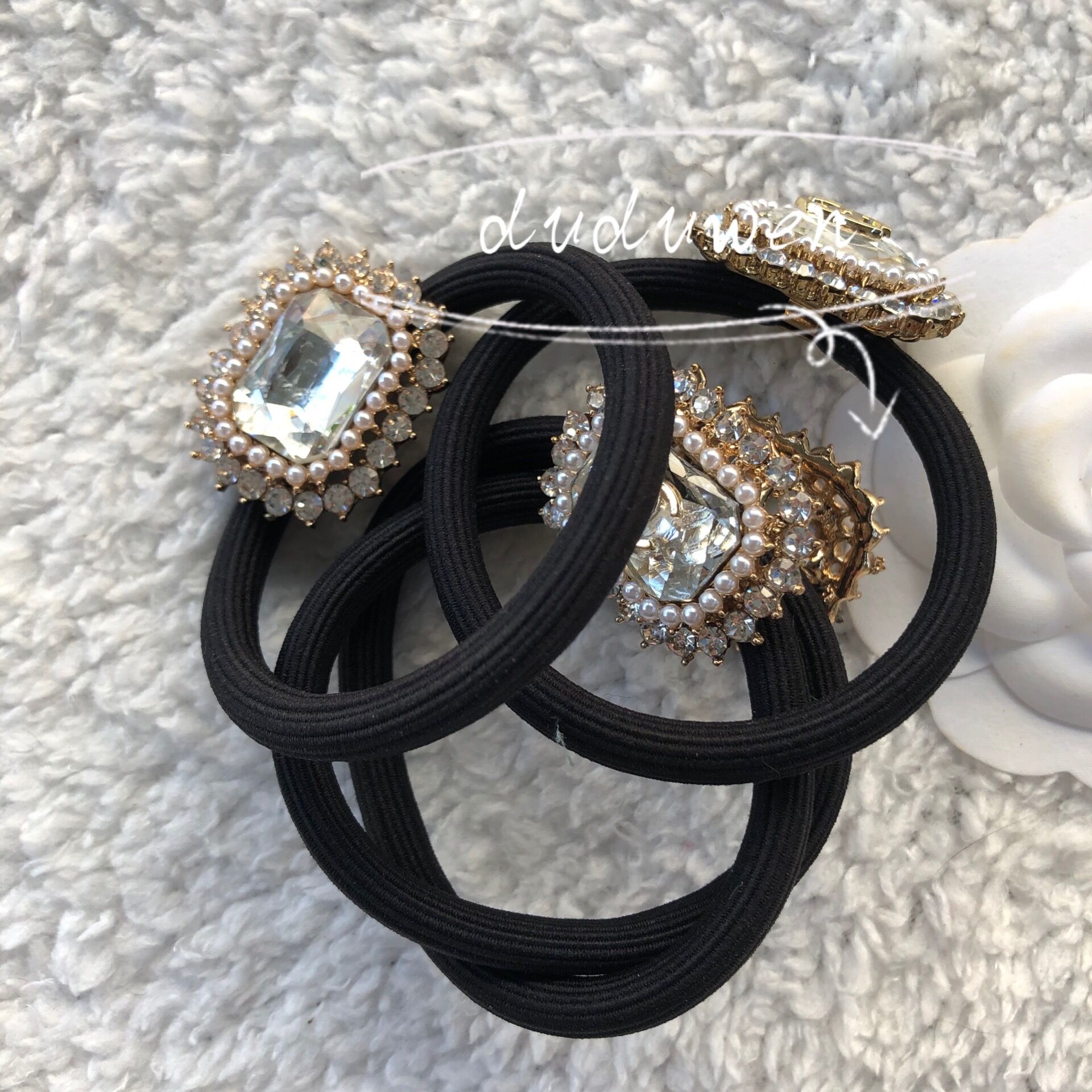 ealstic rubber bands fashion hairtie classic pearl with stone C hair rope collection accessories
ealstic rubber bands fashion hairtie classic pearl with stone C hair rope collection accessories