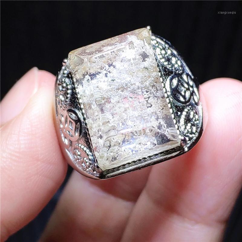 Cluster Rings Genuine Natural White Phantom Quartz Adjustable Ring 17x13mm Garden 925 Sterling Silver Oval Bead, Golden;silver
Cluster Rings Genuine Natural White Phantom Quartz Adjustable Ring 17x13mm Garden 925 Sterling Silver Oval Bead, Golden;silver