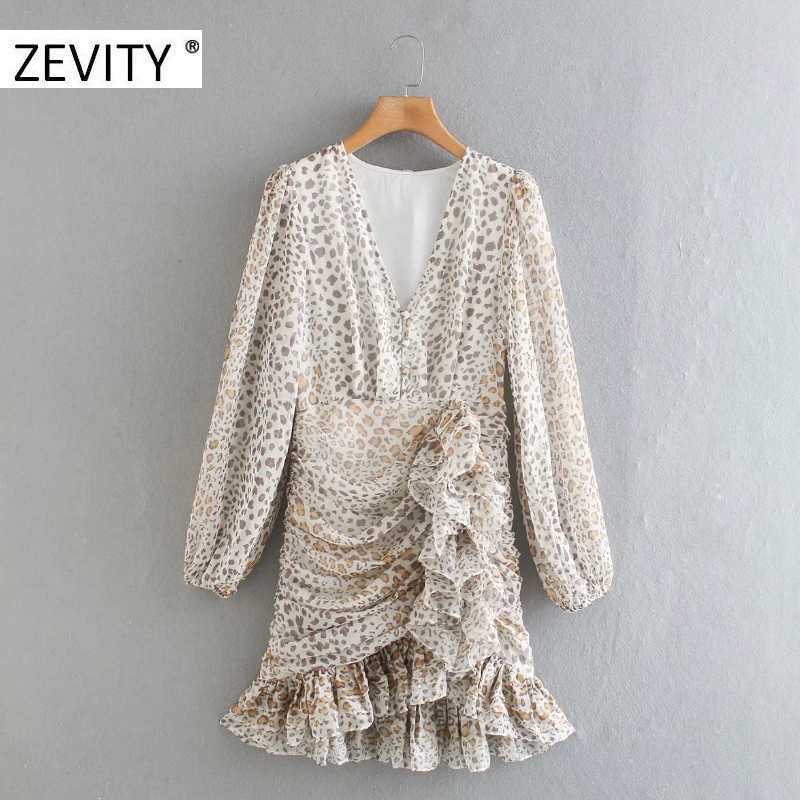 ZEVITY women v neck leopard print asymmetric pleated ruffle mini dress female lantern sleeve chiffon vestido chic dresses DS4461 210603, As pic ds4461ww
ZEVITY women v neck leopard print asymmetric pleated ruffle mini dress female lantern sleeve chiffon vestido chic dresses DS4461 210603, As pic ds4461ww