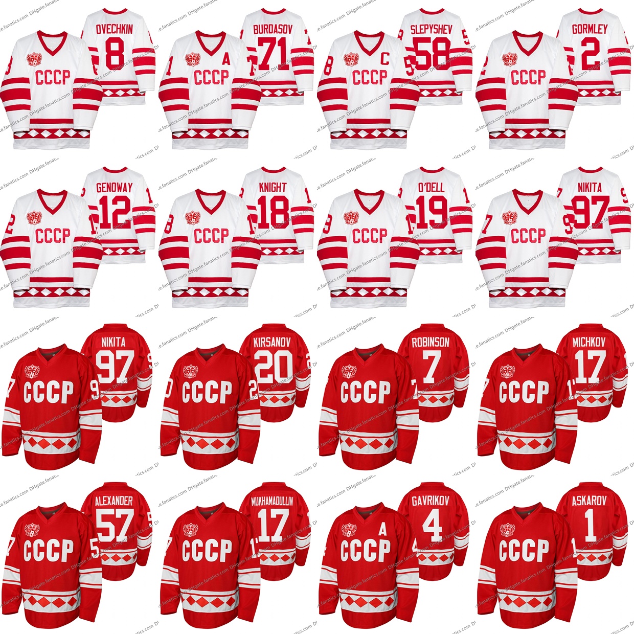Russia Custom 75th Anniversary Hockey Jersey Timur Faizutdinov Rodion Amirov Mat Robinson Corban Knight Chay Genoway Brandon Gormley Gusev N, Black;red
Russia Custom 75th Anniversary Hockey Jersey Timur Faizutdinov Rodion Amirov Mat Robinson Corban Knight Chay Genoway Brandon Gormley Gusev N, Black;red