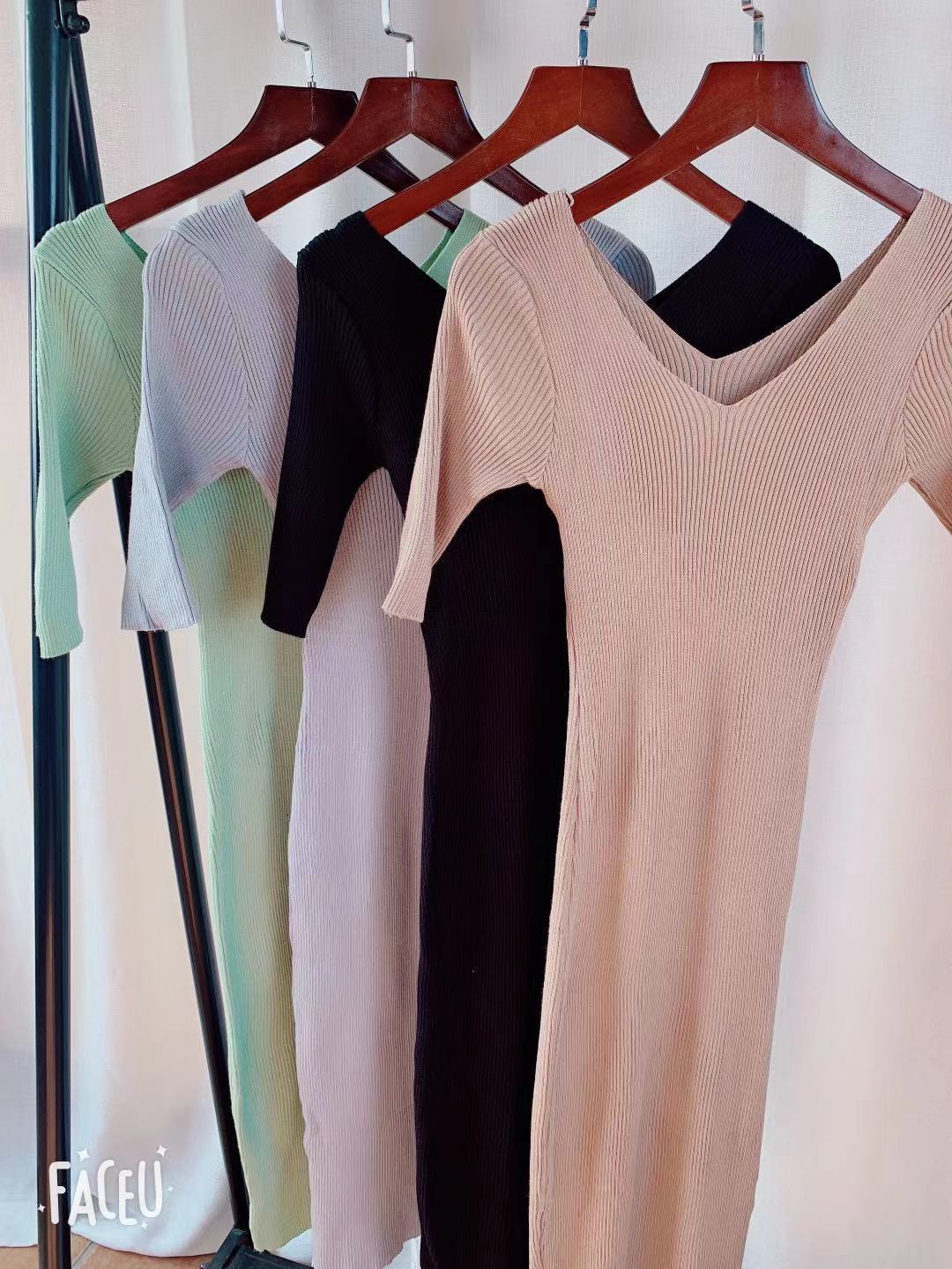 Women Dress Knitted Long Maxi Oversize Knitting Vestidos Elastic Bodycon Womens Dresses Summer Sexy Slim Skinny Plus Size 210417Z