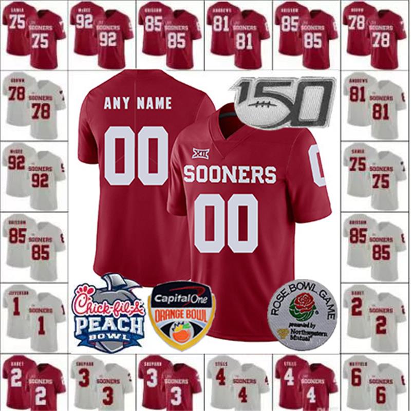 Peach Bowl Oklahoma Sooners College Football Jersey 1 Kyler Murray 2 CeeDee Lamb 7 Spencer Rattler 28 Adrian Peterson 26 Kennedy Brooks 44 R, Black
Peach Bowl Oklahoma Sooners College Football Jersey 1 Kyler Murray 2 CeeDee Lamb 7 Spencer Rattler 28 Adrian Peterson 26 Kennedy Brooks 44 R, Black
