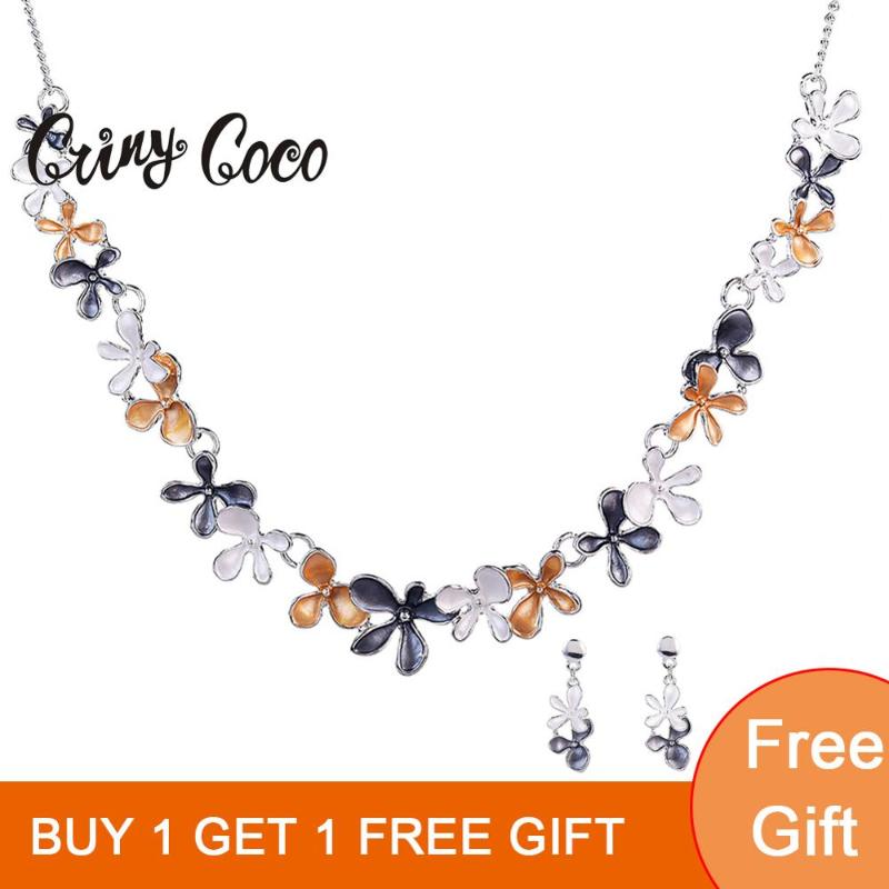 Cring Coco 2021 Arrivals Flower Necklaces For Women Party Wedding Eanmel Alloy Chain Choker Jewelry Pink/Blue Necklace Girls Chains, Silver
Cring Coco 2021 Arrivals Flower Necklaces For Women Party Wedding Eanmel Alloy Chain Choker Jewelry Pink/Blue Necklace Girls Chains, Silver