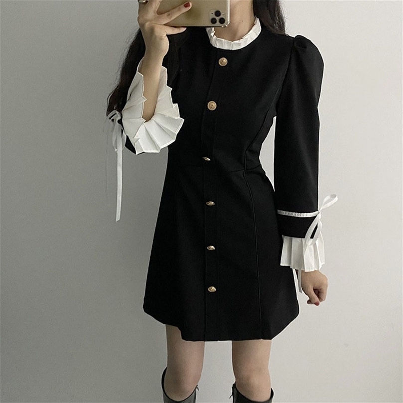 Patchwork Long Sleeves Autumn Large Size OL A-line Elegant Cotton Retro Women Stylish Dresses Vestidos 210525, Black
Patchwork Long Sleeves Autumn Large Size OL A-line Elegant Cotton Retro Women Stylish Dresses Vestidos 210525, Black
