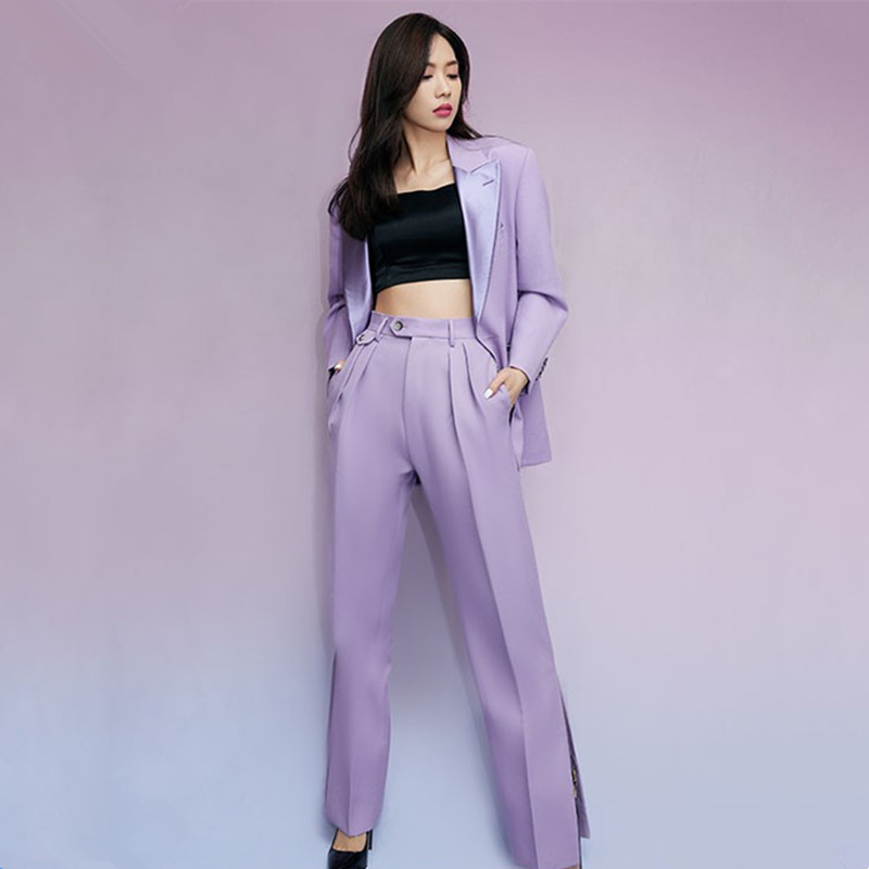 2021Two-piece high-waist wide-leg suit(Women's & Blazers Ms. suit formal pants for weddings business tuxedo suits women's tuxedos size S M L XL, Lavender
2021Two-piece high-waist wide-leg suit(Women's & Blazers Ms. suit formal pants for weddings business tuxedo suits women's tuxedos size S M L XL, Lavender