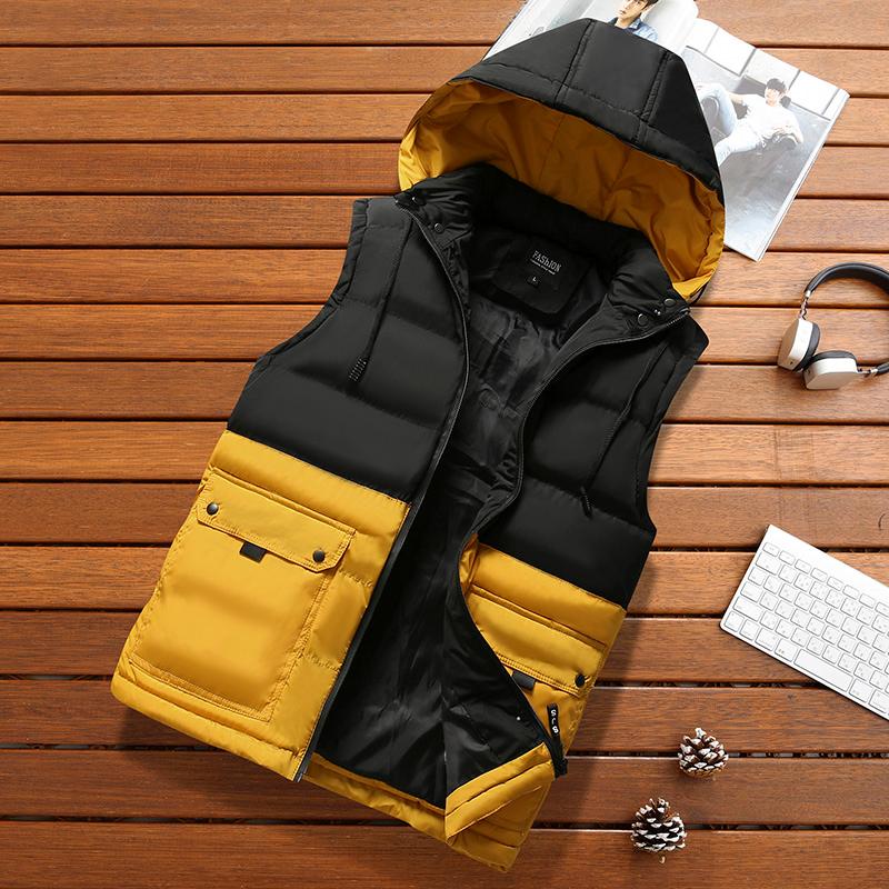 Men's Vests Down Vest Waterproof Hooded Stitching Color Sleeveless For Casual Men Autumn Winter Warm Thicken Waistcoat 2021, Style 1
Men's Vests Down Vest Waterproof Hooded Stitching Color Sleeveless For Casual Men Autumn Winter Warm Thicken Waistcoat 2021, Style 1