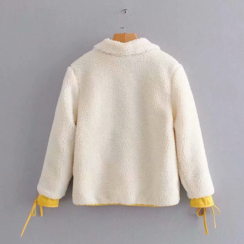 downs Vintage Lapel Long Sleeves Lamb Wool Thickens and Keeps Warm Women's Cotton Jacket Fashion Stitching Zipper Chic Female Tops, Black
downs Vintage Lapel Long Sleeves Lamb Wool Thickens and Keeps Warm Women's Cotton Jacket Fashion Stitching Zipper Chic Female Tops, Black