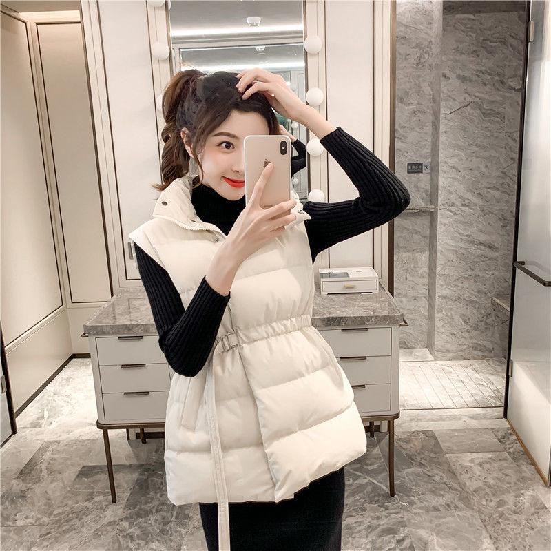 Women' Vests Down Cotton Elastic Belt Waistcoat For Women Fall / Winter 2021 Korean Loose Stand Collar Versatile Vest Jacket, Black
Women' Vests Down Cotton Elastic Belt Waistcoat For Women Fall / Winter 2021 Korean Loose Stand Collar Versatile Vest Jacket, Black