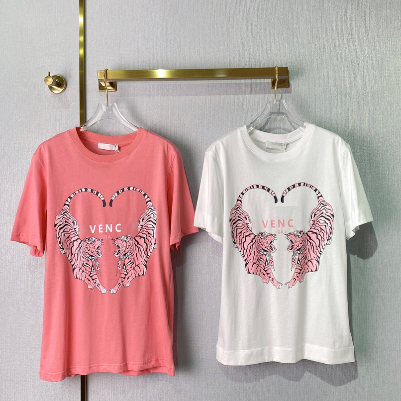 women simple T-Shirts tops tiger cartoon solid color 5A designer summer cotton t shirt short sleeve female loose tees tshirt womens clothing logo brand Apparel a1, Pink
women simple T-Shirts tops tiger cartoon solid color 5A designer summer cotton t shirt short sleeve female loose tees tshirt womens clothing logo brand Apparel a1, Pink