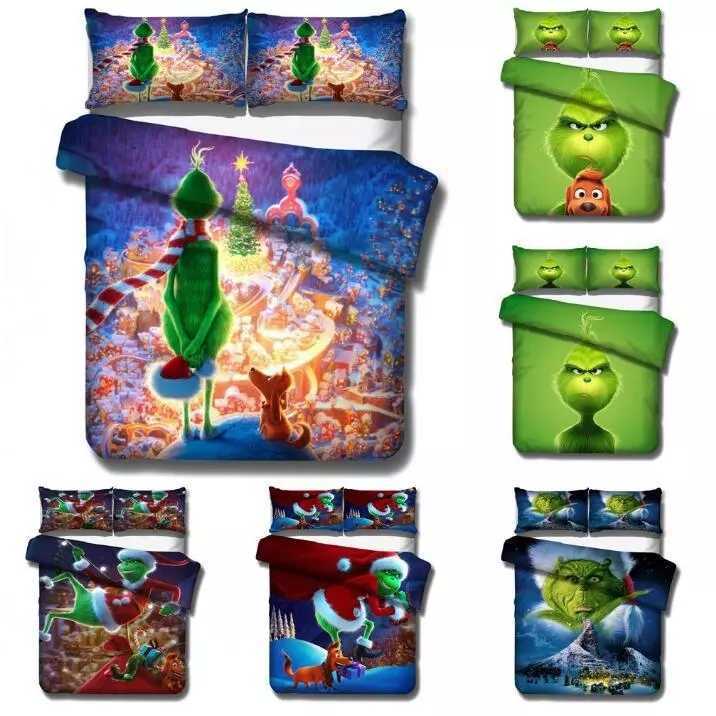 Cartoon Green Monster Glitch Bedding Set 3D Christmas Pattern Duvet Quilt Cover Pillowcase Children's Bedroom Home Textile, #15
Cartoon Green Monster Glitch Bedding Set 3D Christmas Pattern Duvet Quilt Cover Pillowcase Children's Bedroom Home Textile, #15