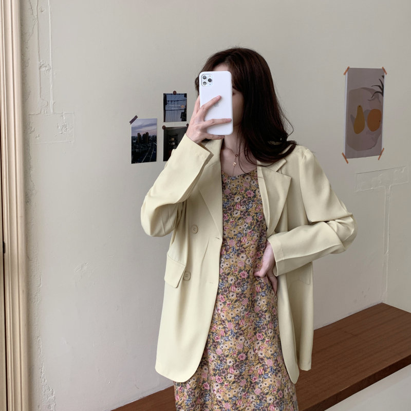 Summer Leisure Solid Brief All Match Girls Sunscreen OL Tops Coats Thin Women Loose Office Lady Blazers 210421