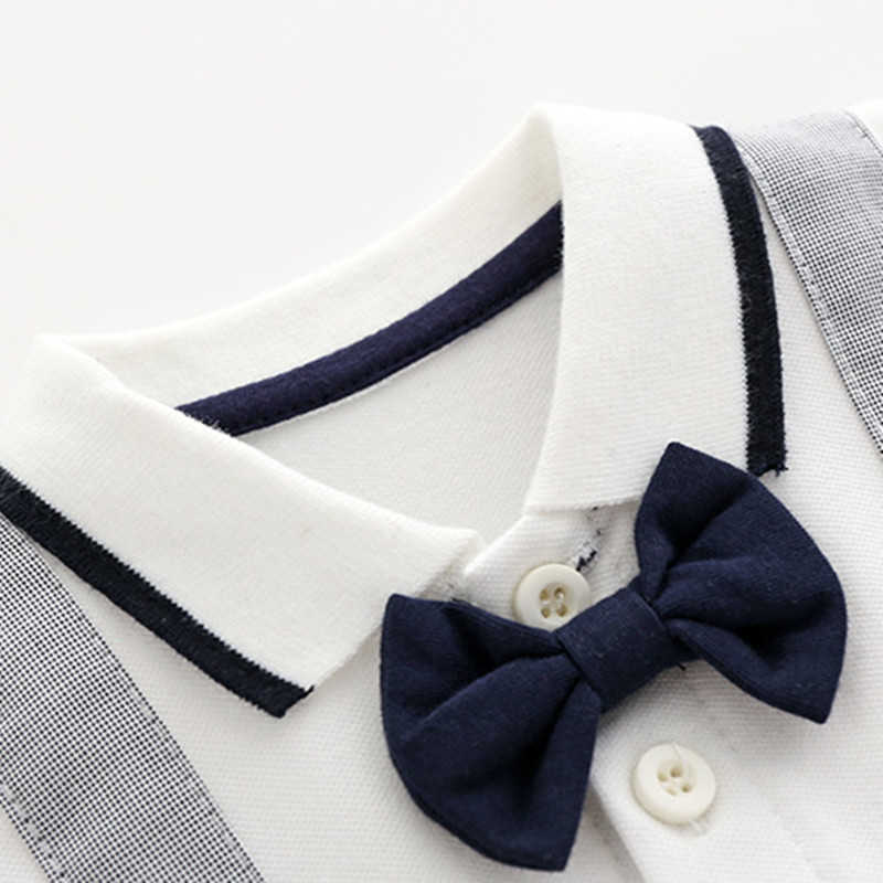 Baby Boys Gentleman Romper born Formal Outfits Children Birthday Baptism Clothes Toddler Infant Cotton Jumpsuit 210615