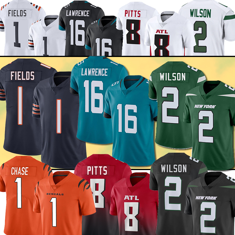 Draft 16 Trevor Lawrence 2 Zach Wilson Football Jerseys 1 Ja'Marr Chase 1Justin Fields 8 Kyle Pitts Jersey, Men(hai dao)
Draft 16 Trevor Lawrence 2 Zach Wilson Football Jerseys 1 Ja'Marr Chase 1Justin Fields 8 Kyle Pitts Jersey, Men(hai dao)