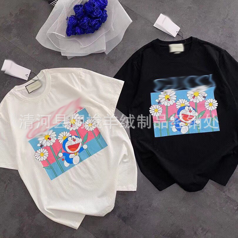 G family Doraemon T-shirt trend pure cotton T-shirt original complete couple's clothing men and women with jingle cat, White
G family Doraemon T-shirt trend pure cotton T-shirt original complete couple's clothing men and women with jingle cat, White