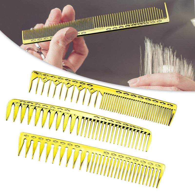 Hair Brushes Salon Stylist Professional Electroplated Gold Hairdresser Cut Comb Hollow Tip Tail Haircut
Hair Brushes Salon Stylist Professional Electroplated Gold Hairdresser Cut Comb Hollow Tip Tail Haircut