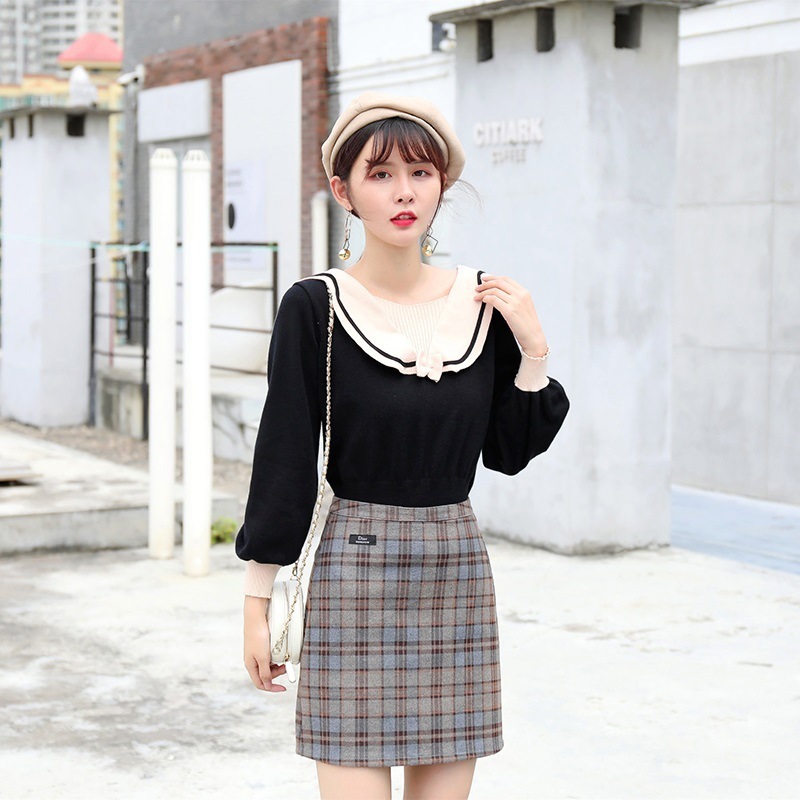 Autumn Winter Oversized Outer Wear Navy Neck Sweater Women's Pullover Slim Long Sleeve Lantern Knitted bottoming Top 210520, Navy blue
Autumn Winter Oversized Outer Wear Navy Neck Sweater Women's Pullover Slim Long Sleeve Lantern Knitted bottoming Top 210520, Navy blue